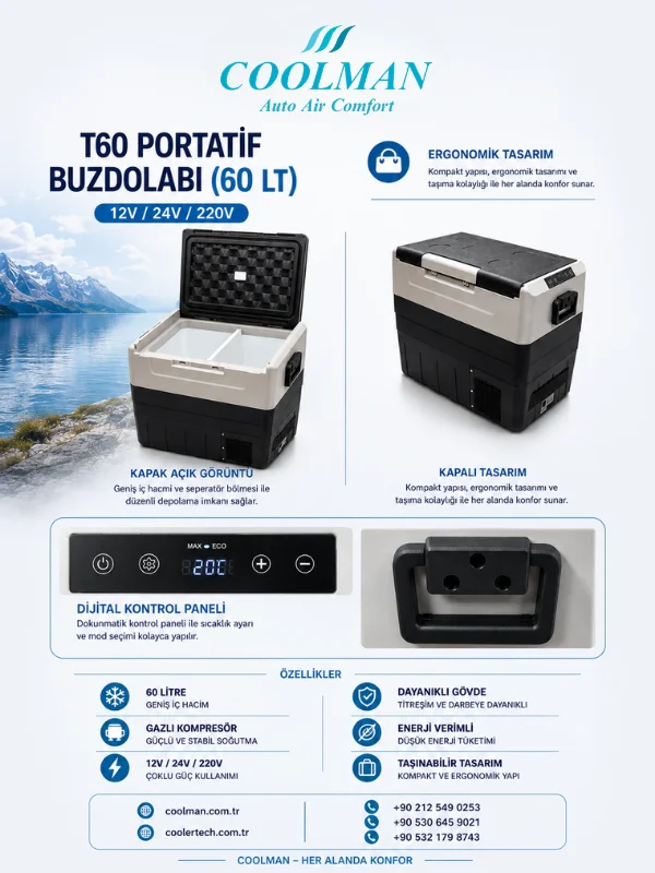 Coolman T60 Portatif Buzdolabı (60 Lt)